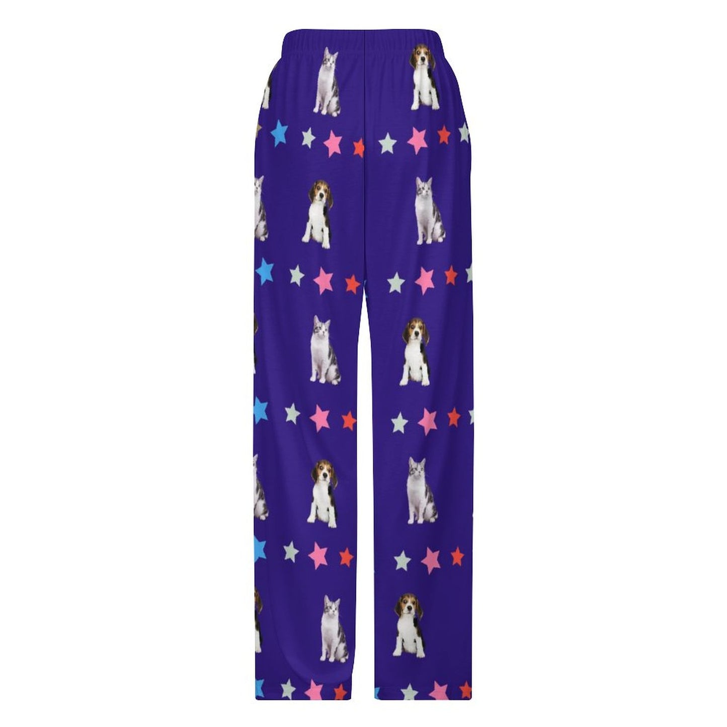 Custom Pet Face Star Pajama Pants