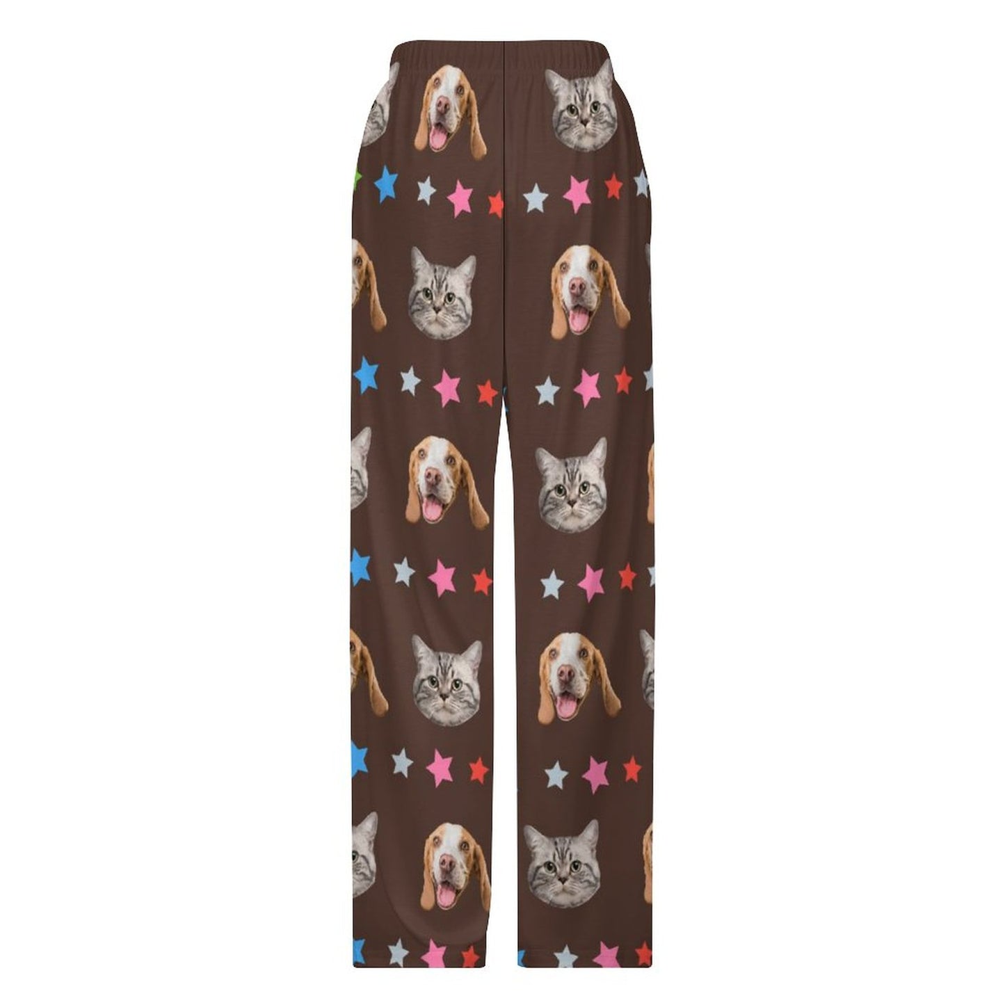 Custom Pet Face Star Pajama Pants