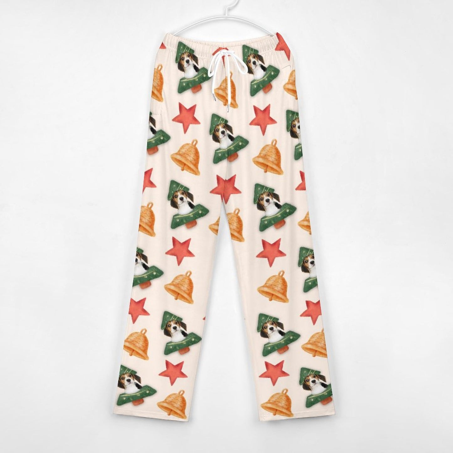 Custom Pet Face Pajama Pants Santa Tree Christmas Pants