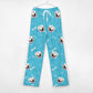 Front Show of Personalized Dog Pajama Pants Cats or Dogs Face on Pants