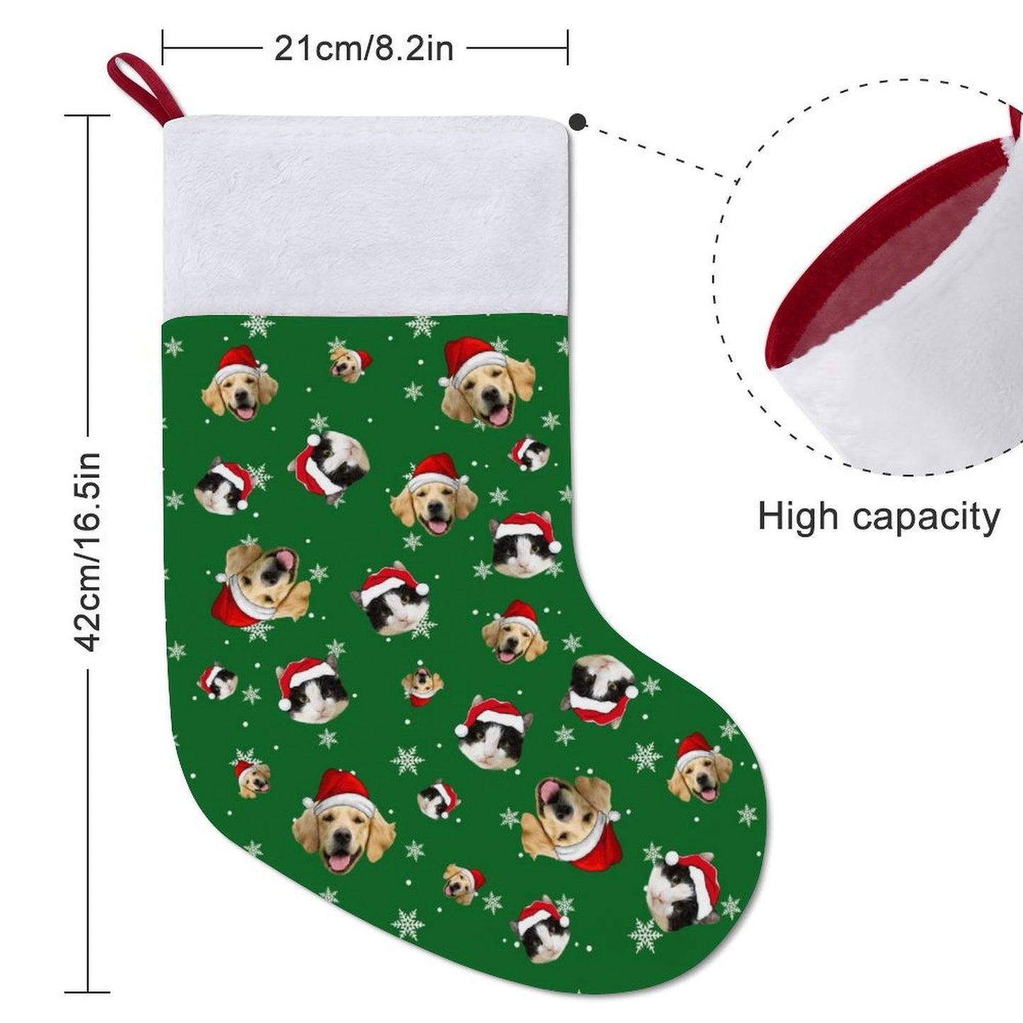 Personalized Pet Face Classic Christmas Stockings-WEPRINTME-9