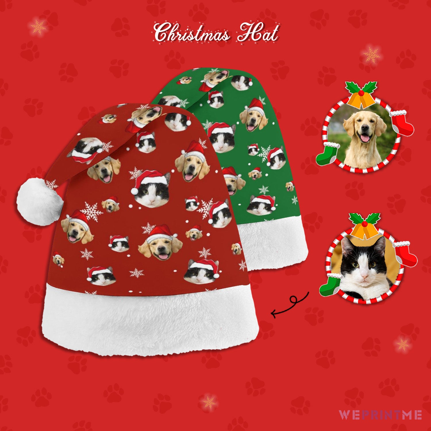 Personalized Pet Face Adult&Kids Christmas Stockings-WEPRINTME-1