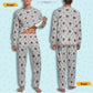 Custom Pet Face and Circle Name Men's Long Pajama Set