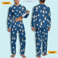 Custom Pet Face Pet Paws Men's Long Pajama Set