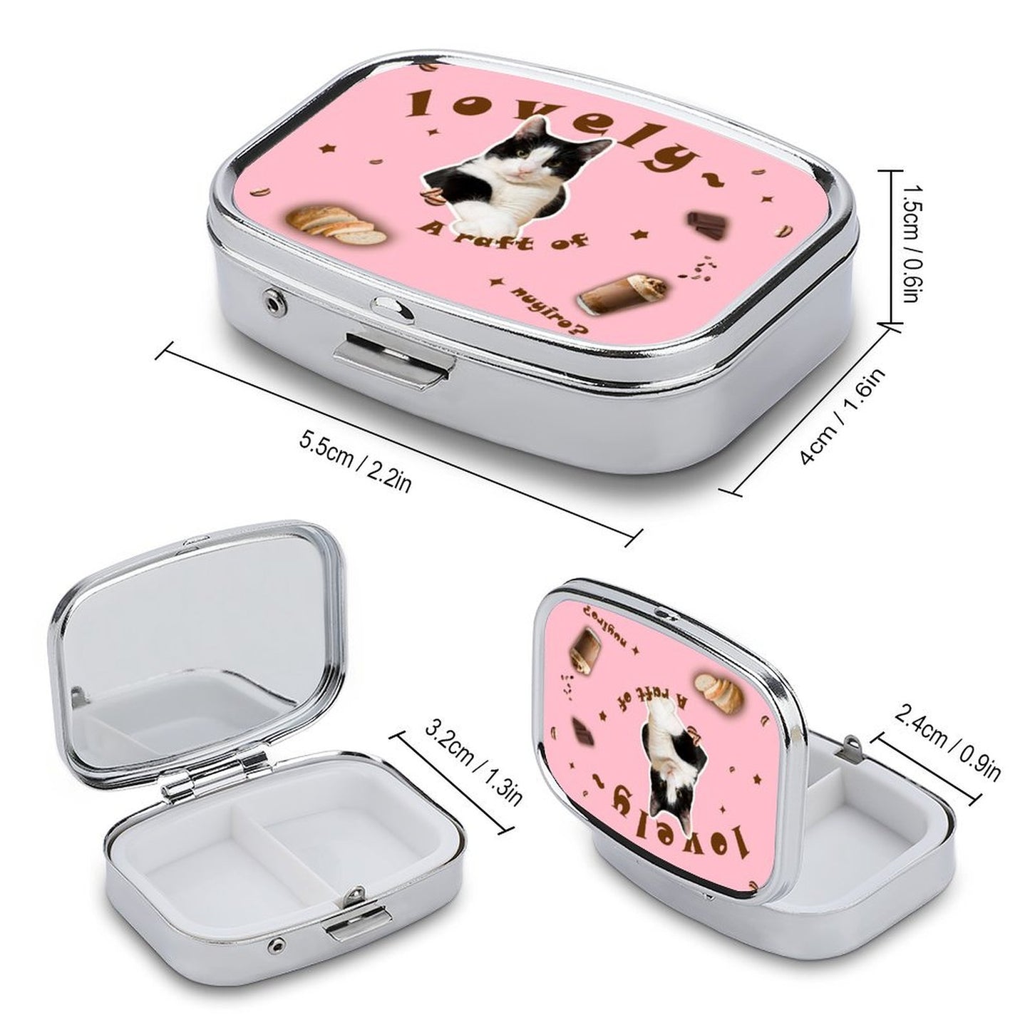 Custom Pet Face Lovely Portable Medicine Box