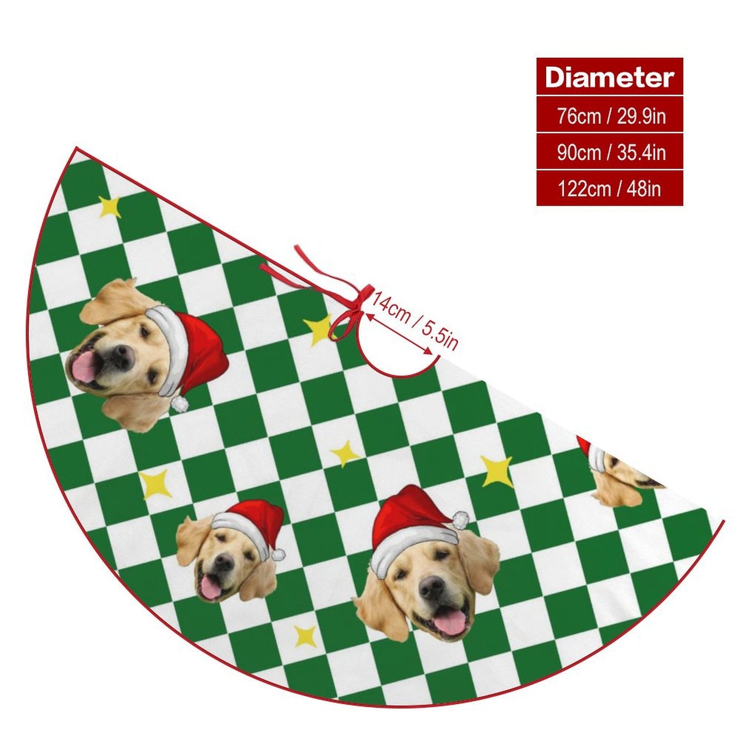 Personalized Pet Face Christmas Tree Skirt-WEPRINTME-19