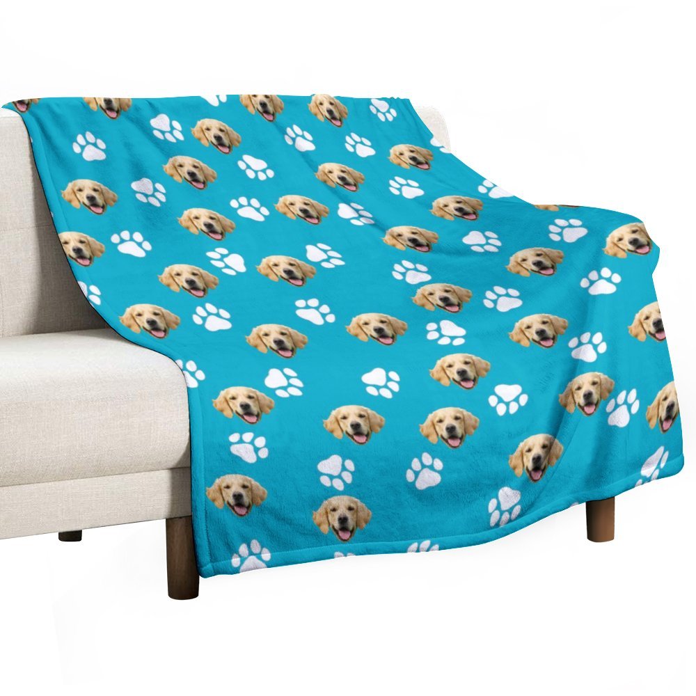 Custom Pet Face Fleece Blanket