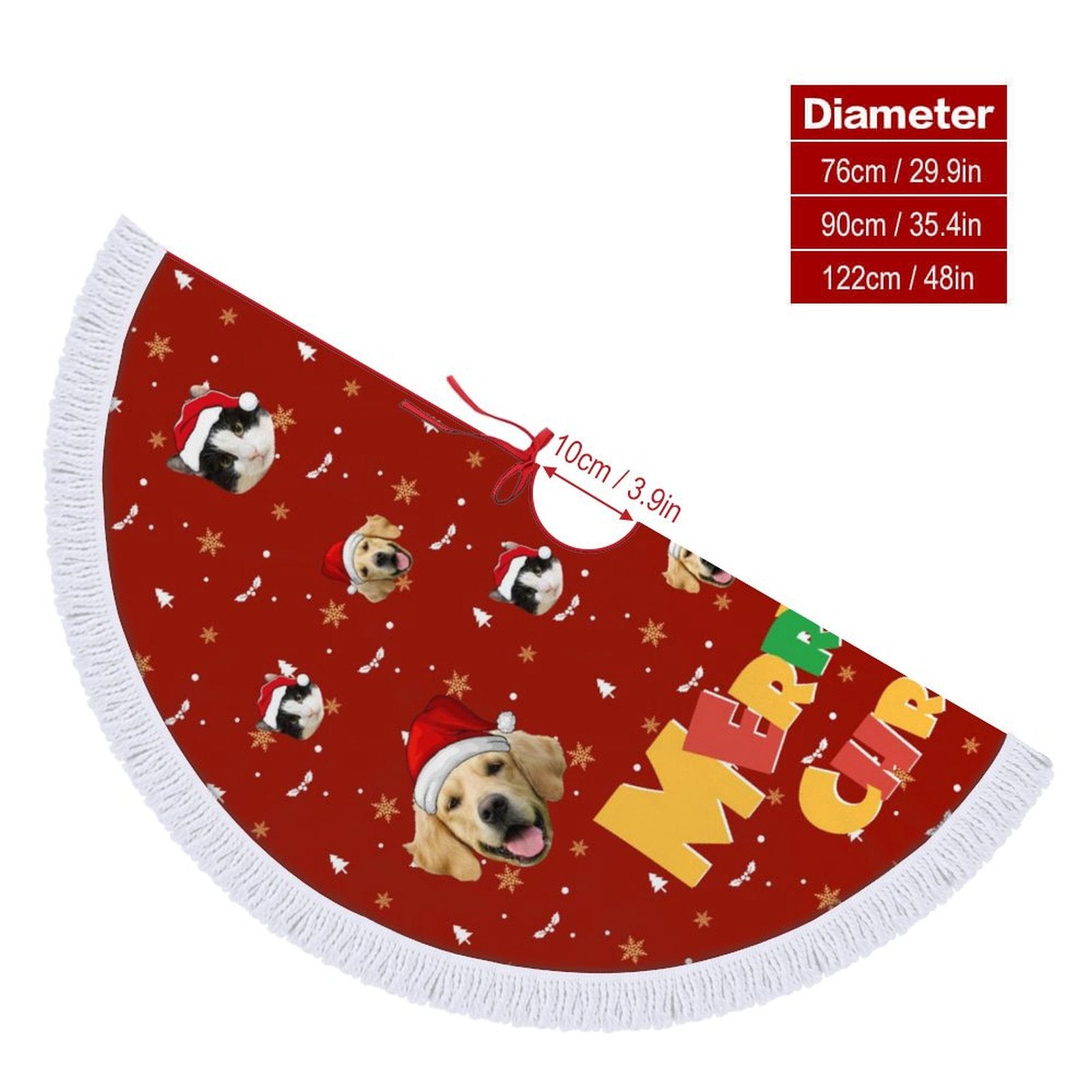 Personalized Pet Face Christmas Tree Skirt-WEPRINTME-8