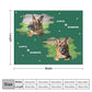 Custom Pet Photo Green Stars Fleece Blanket