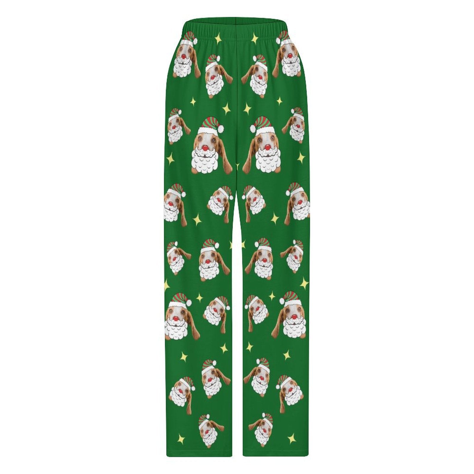 Custom Pet Face Santa Pants for Kids-Front-WEPRINTME