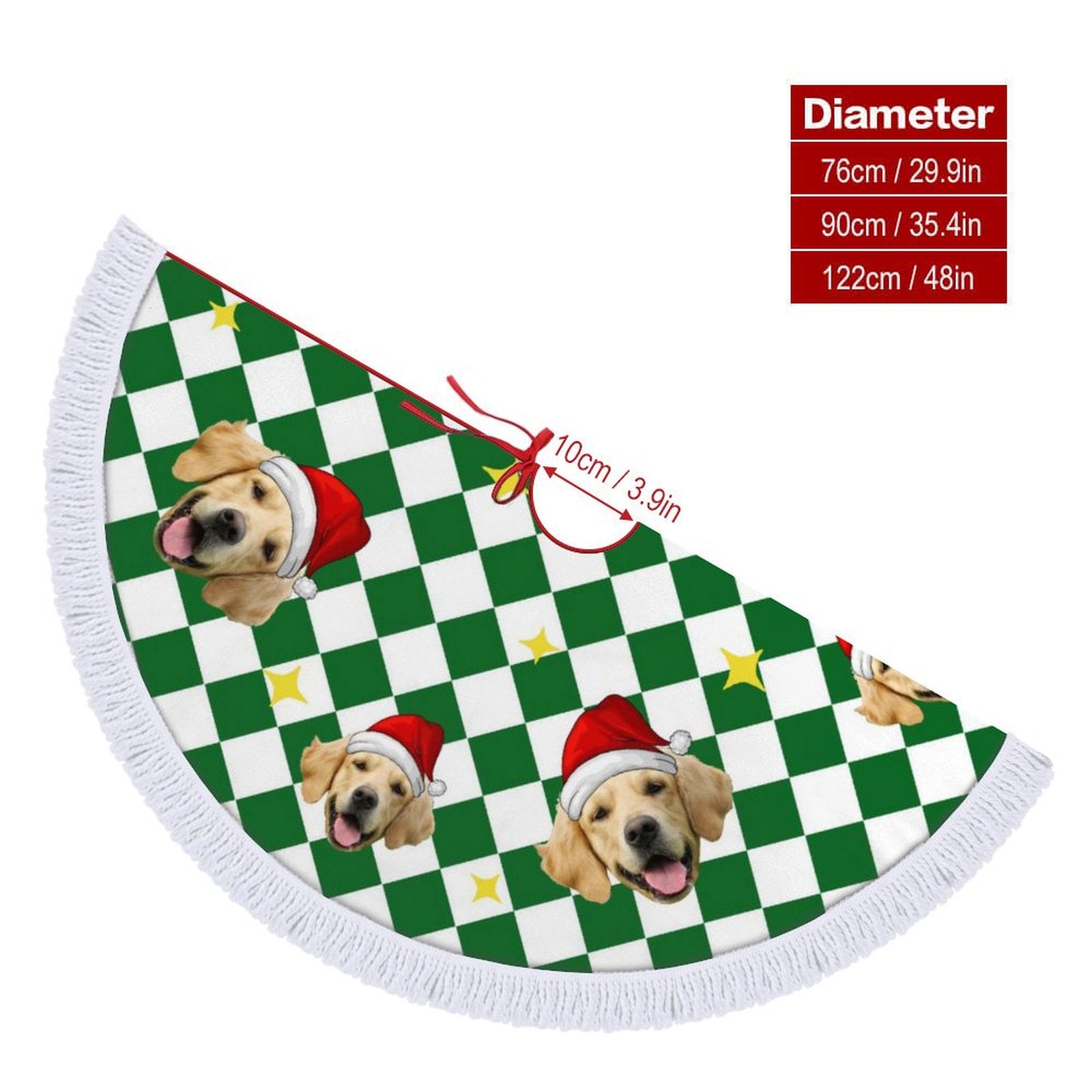 Personalized Pet Face Christmas Tree Skirt-WEPRINTME-23