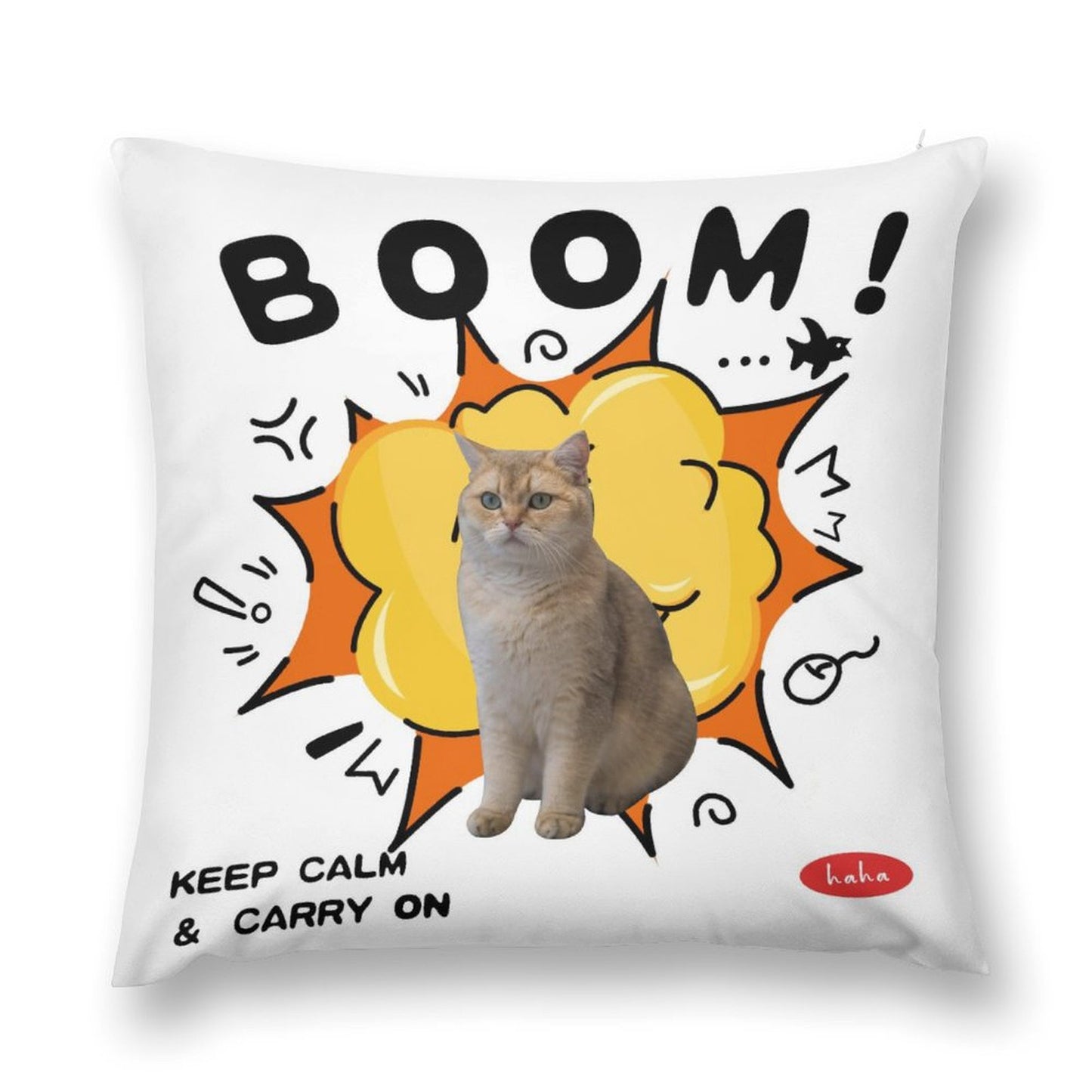 Custom Pet Boom and Keep Calm Pillow Case