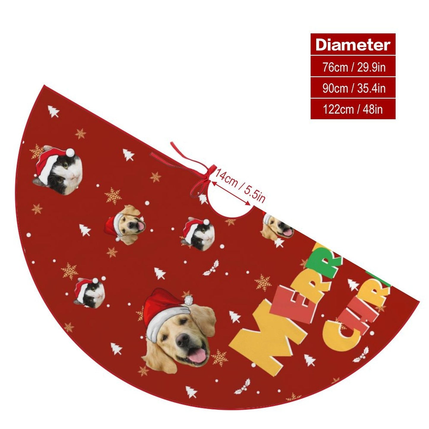 Personalized Pet Face Christmas Tree Skirt-WEPRINTME-4