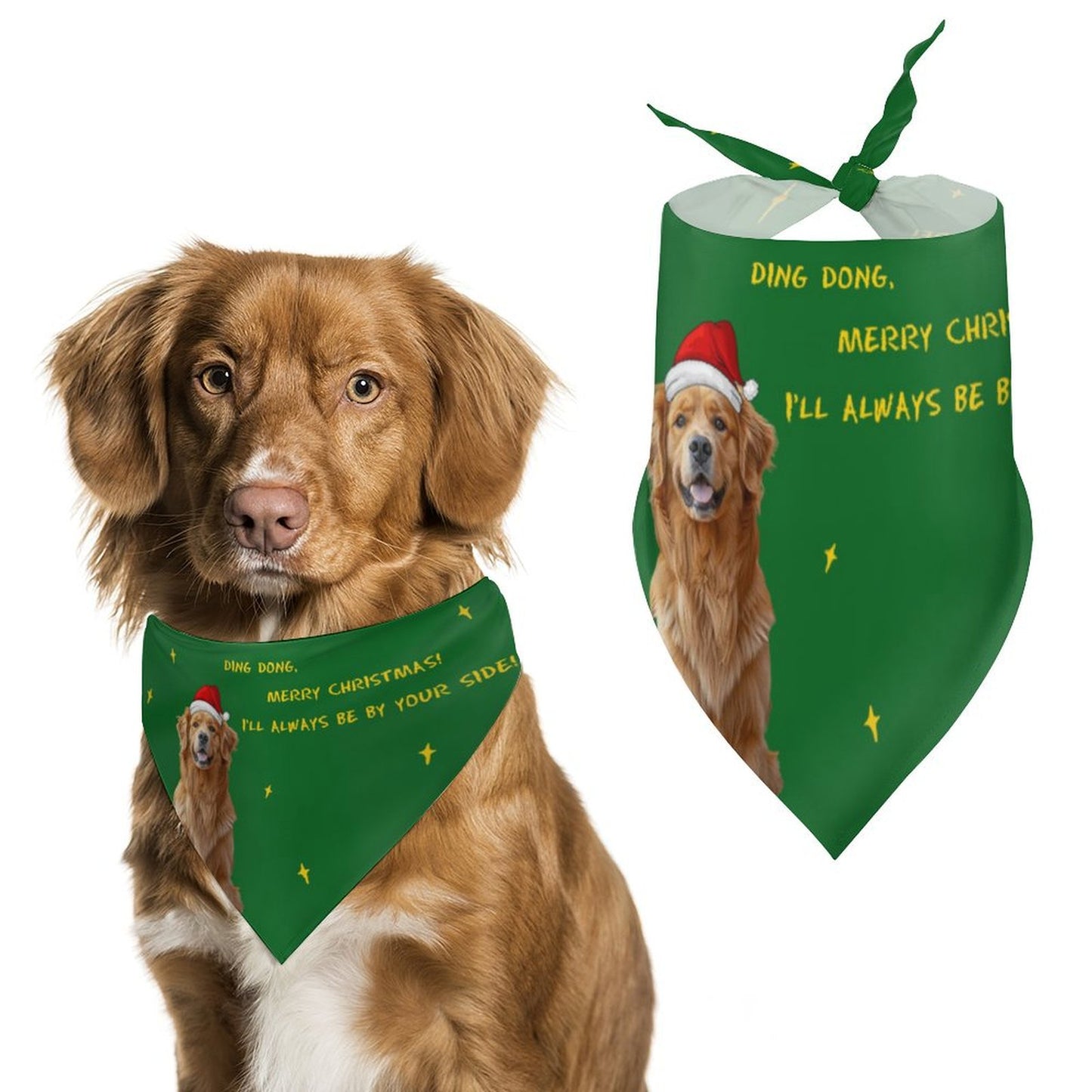 Custom Pet Scarf Be Your Side Christmas Pet Bandana-WEPRINTME-10