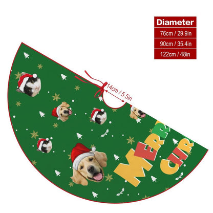 Personalized Pet Face Christmas Tree Skirt-WEPRINTME-12