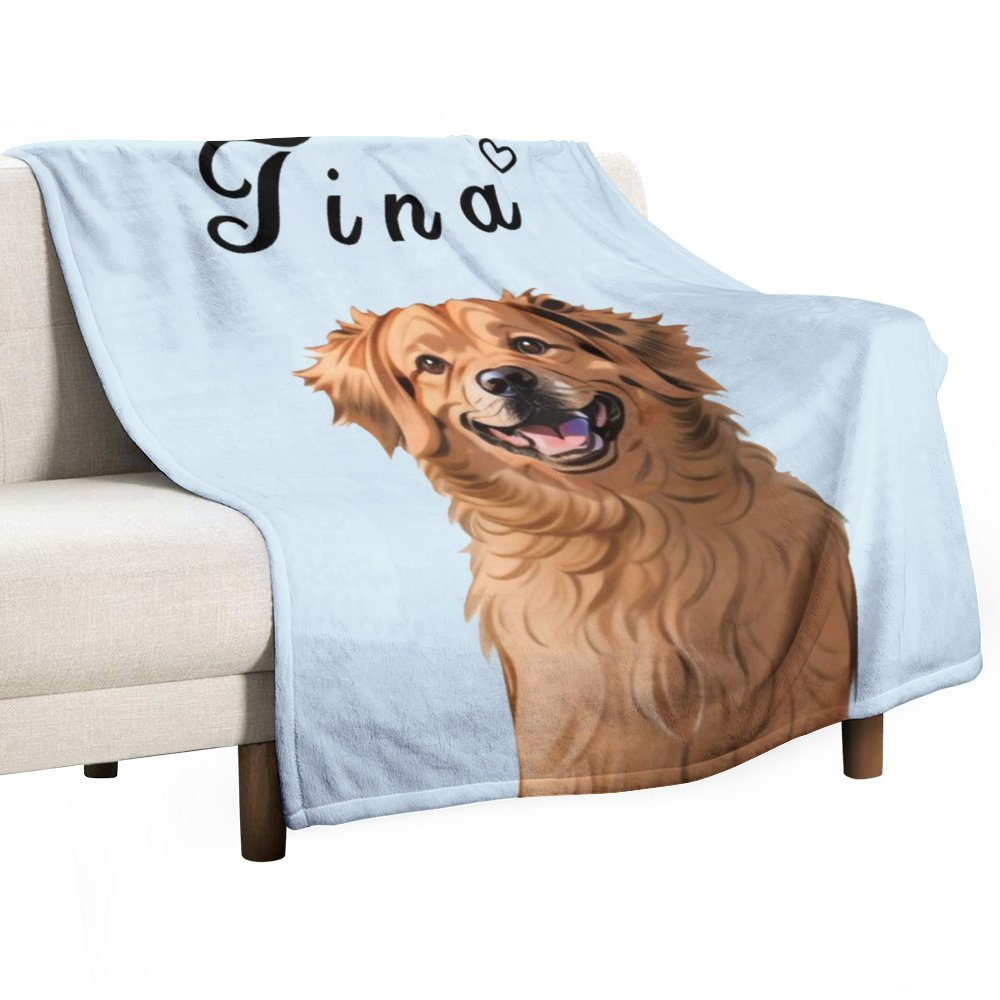 Custom Pet Face Comics Pet Fleece Blanket