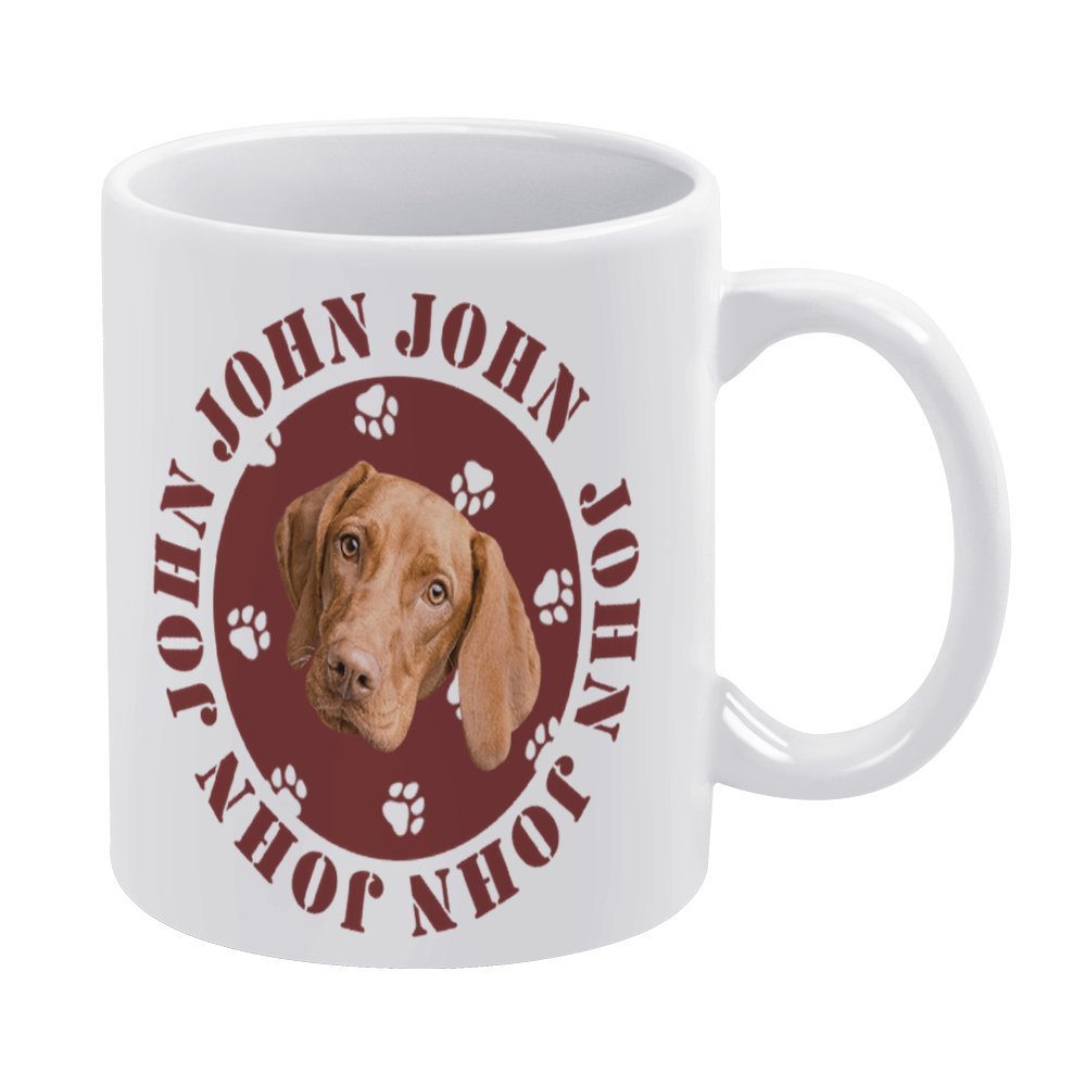 Custom Pet Face and Name Circle Pet Mug