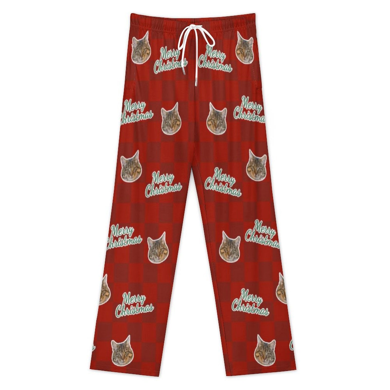 Custom Pet Face Merry Christmas Pajama Pants 4- WEPRINTME