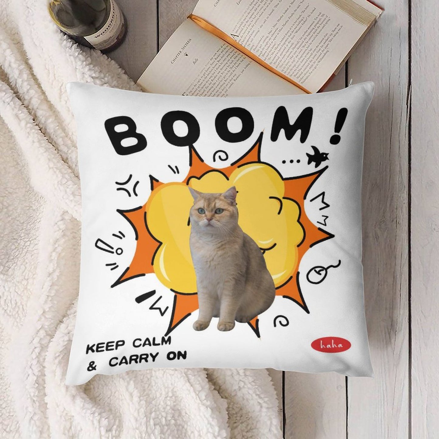 Custom Pet Boom and Keep Calm Pillow Case