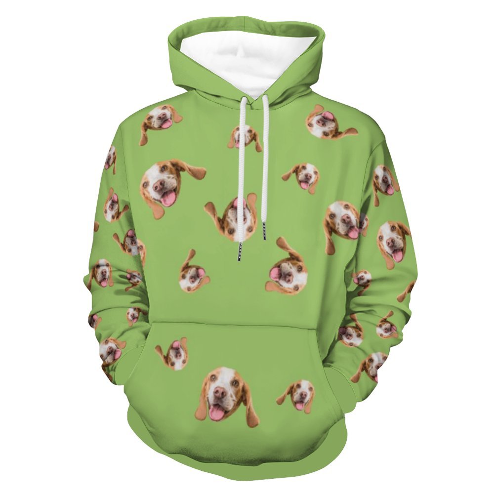 Custom Pet Face Pet Everywhere Men's Hoodie