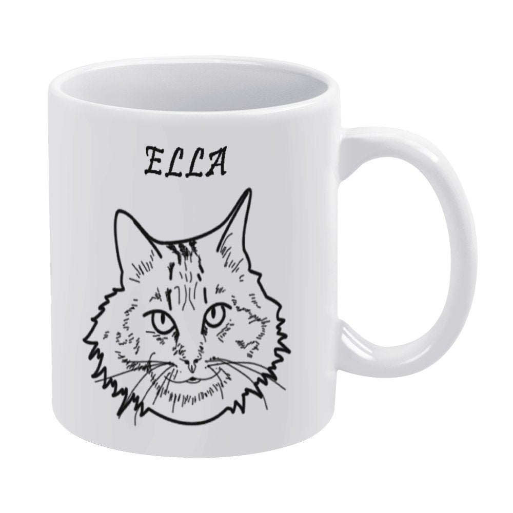 Custom Pet Face and Name Handdraw Pet Mug