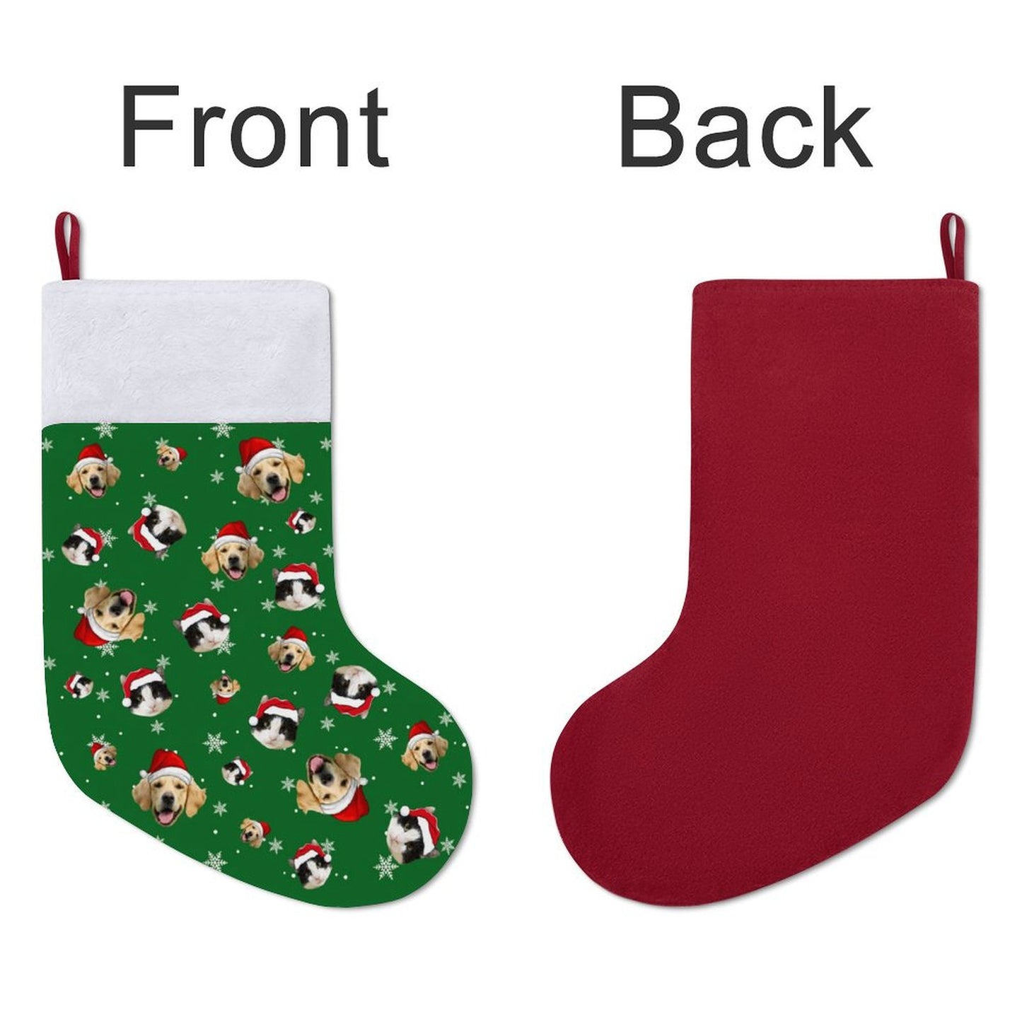 Personalized Pet Face Classic Christmas Stockings-WEPRINTME-10