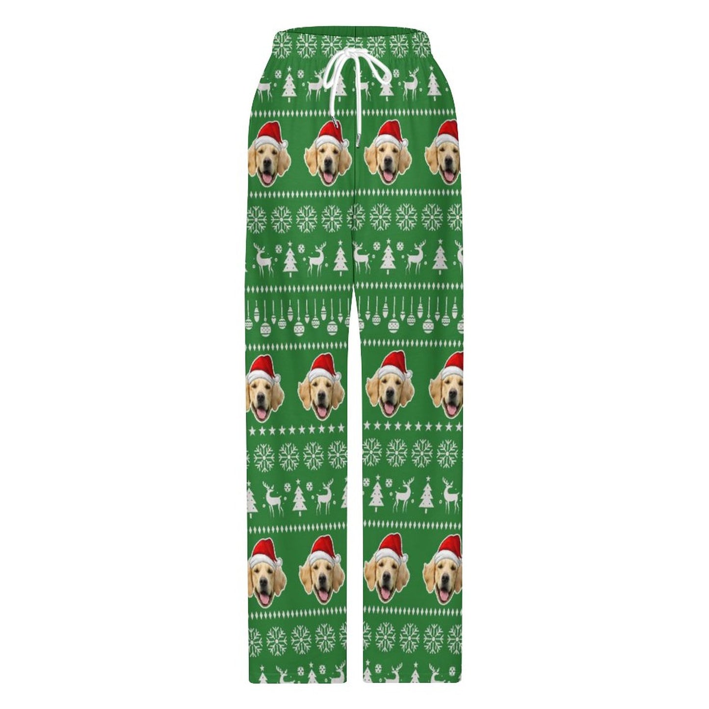 Custom Pet Face Pajama Pants Christmas Pants