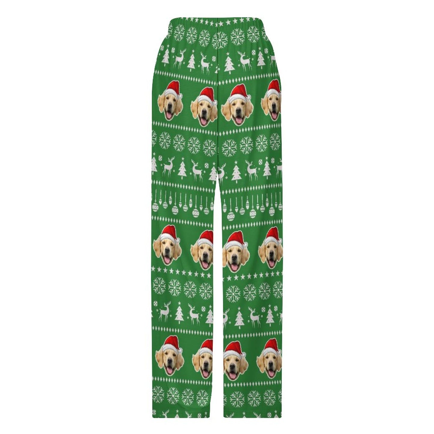 Custom Pet Face Pajama Pants Christmas Pants