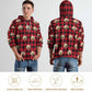 Custom Pet Face Hoodies Santa Red Plaid Hoodies