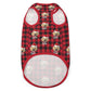 Custom Pet Face&Name Pet Vest Santa Hat Red Plaid Dog Vest