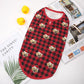 Custom Pet Face Pet Vest Santa Red Plaid Dog Vest