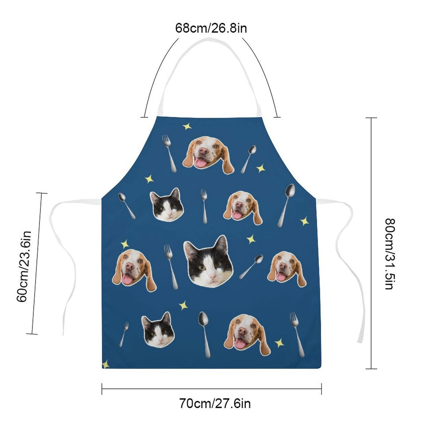 Custom Pet Face Fork Pet Apron