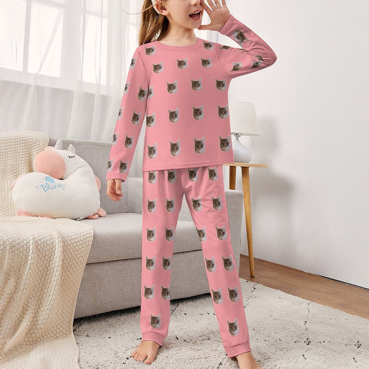 Custom Pet Face Kids Pajama Set