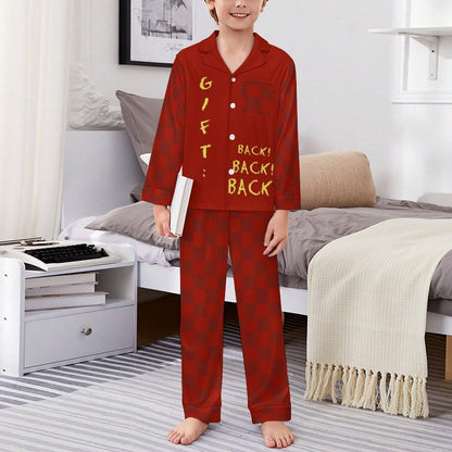 Custom Pet Face Gift Back Kids Christmas Pajamas-Boy-WEPRINTME