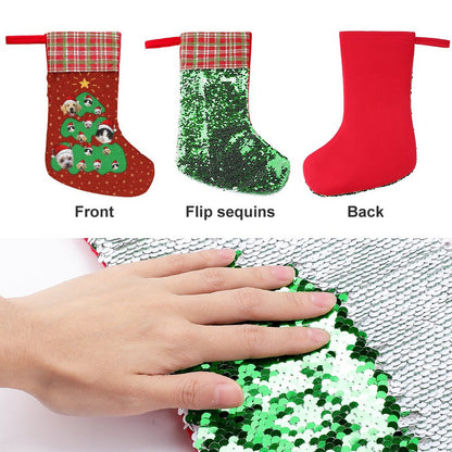 Personalized Pet Face Sequined Christmas Stockings-WEPRINTME-12