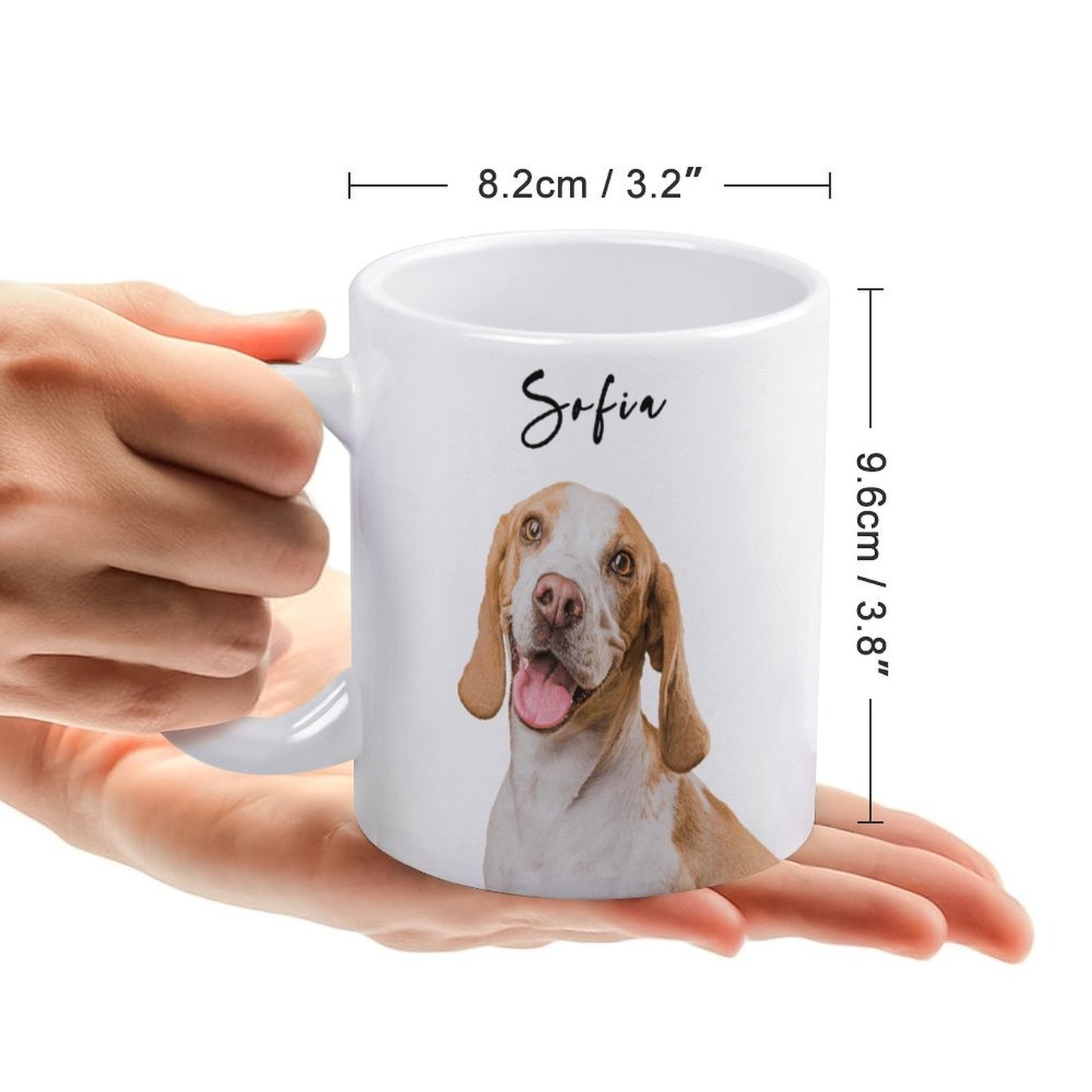 Custom Pet Face and Name Classic Mug