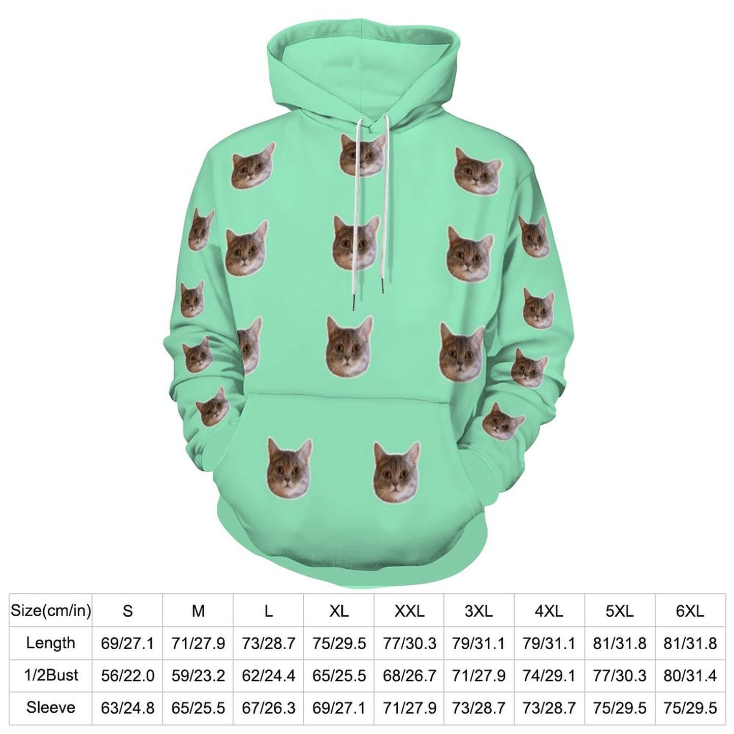 Custom Pet Face Unisex Hoodie