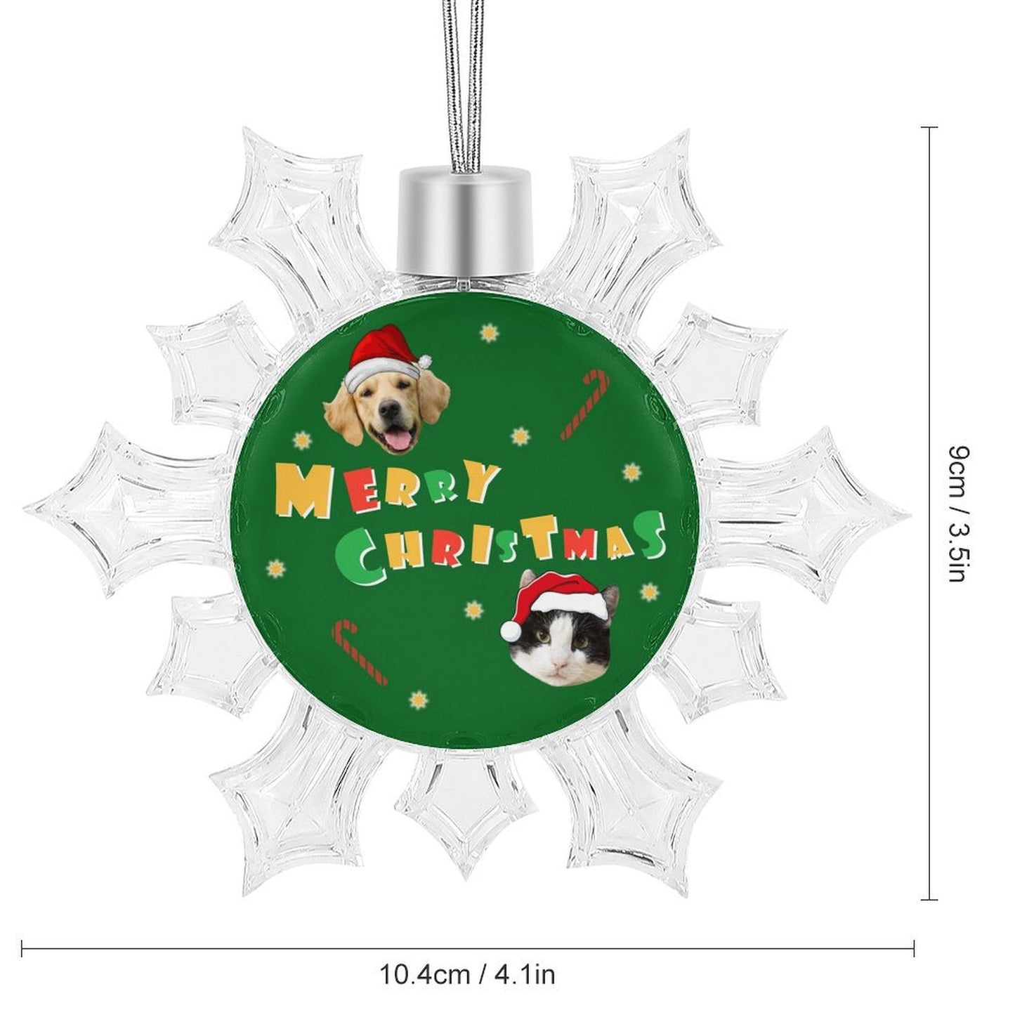 Personalized Pet Face Snow Christmas Pendant-WEPRINTME-11