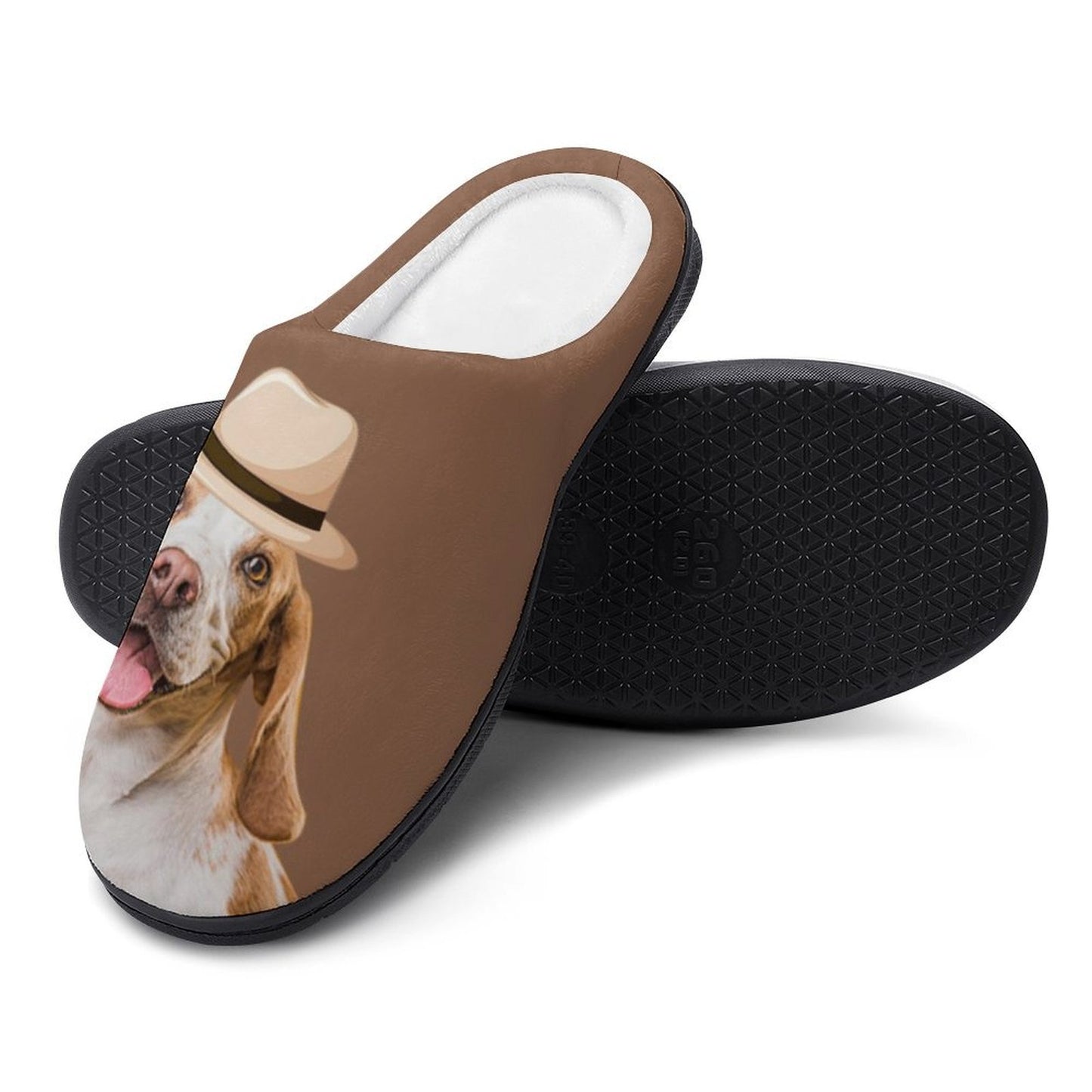 Custom Pet Face and Name  Detection dogg Cotton Slippers