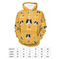 Custom Pet Face and Name Stripe Men's Hoodie