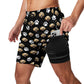 Custom Pet Face Men's Beach Compression Liner Shorts