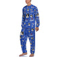 Custom Pet Face and Name Stripe Men's Long Pajama Set