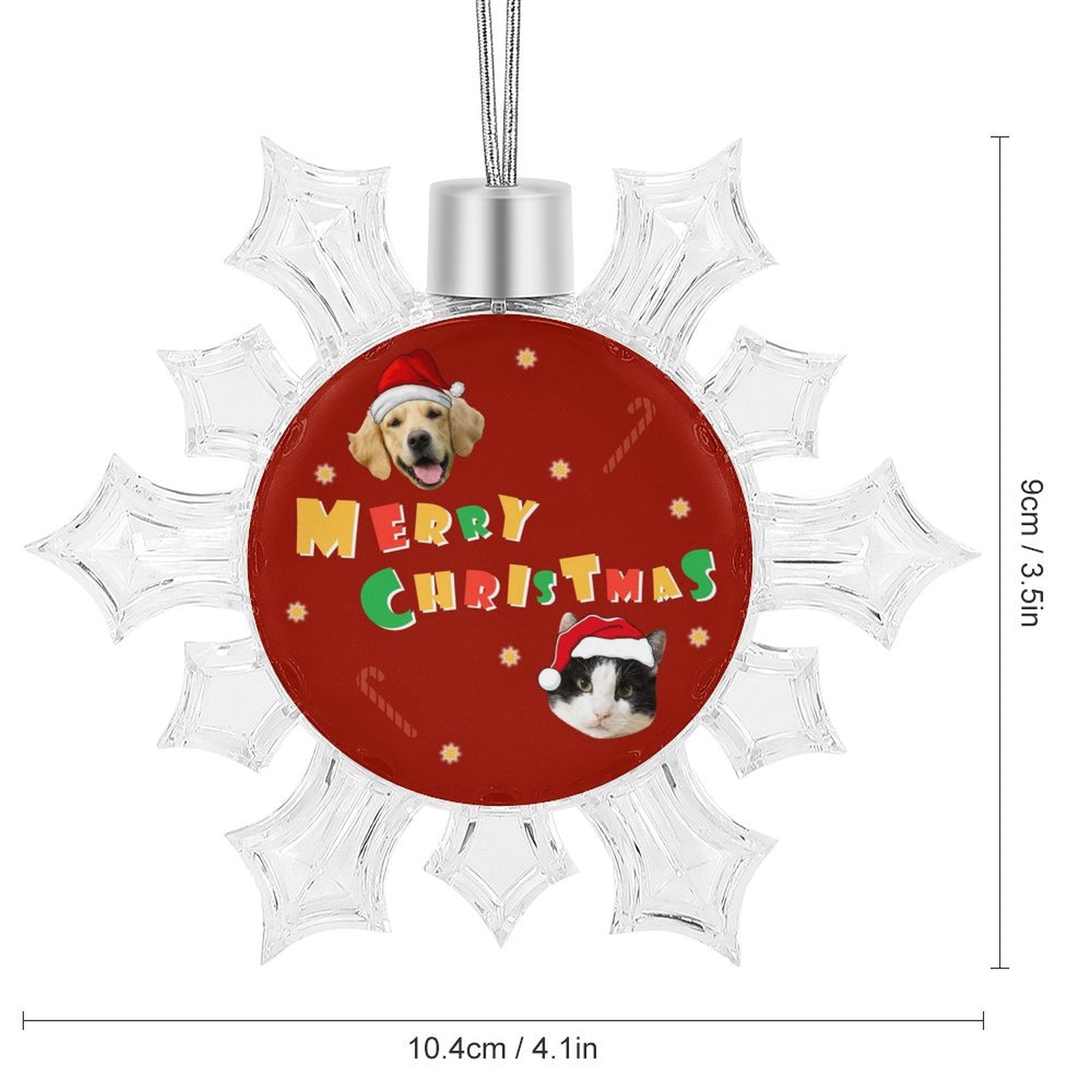 Personalized Pet Face Snow Christmas Pendant-WEPRINTME-6