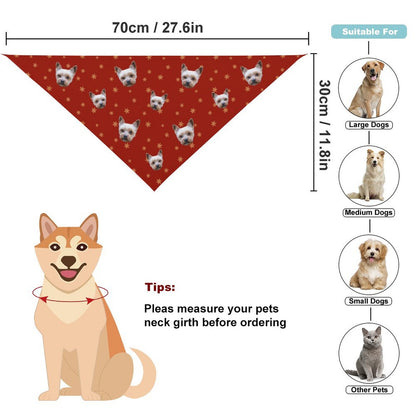 Custom Pet Scarf Christmas Pet Face Bandana-WEPRINTME-4