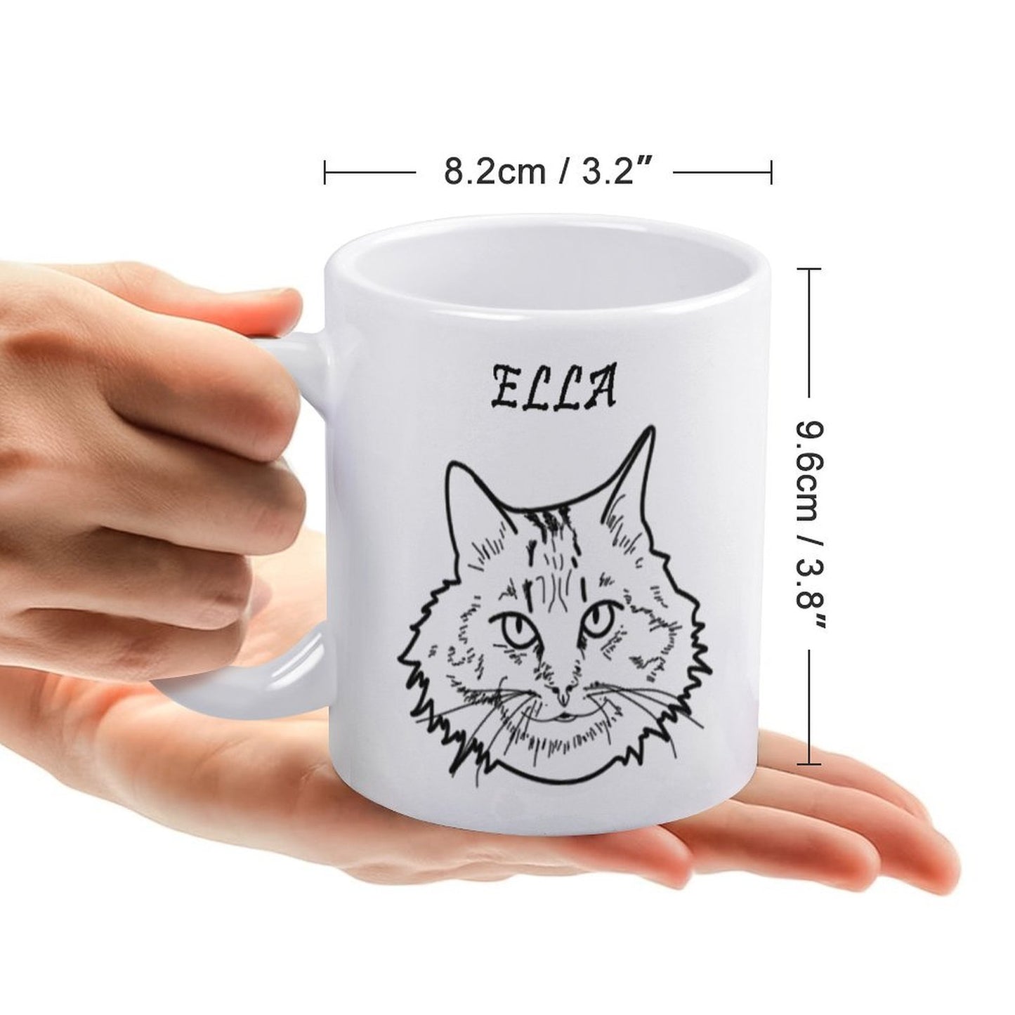 Custom Pet Face and Name Handdraw Pet Mug