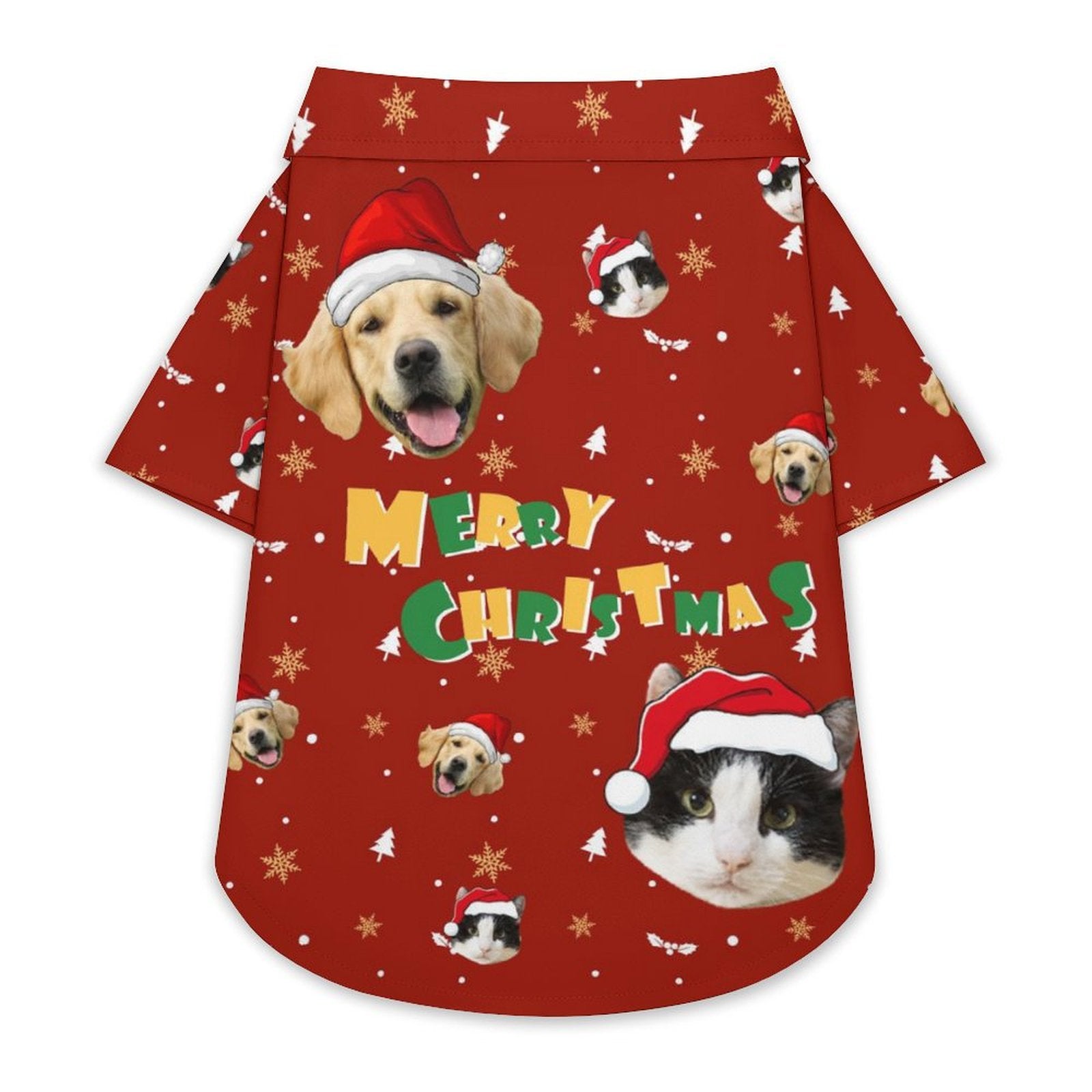 Personalized Pet Face Merry Christmas Pets Shirts-WEPRINTME-2