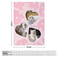 Custom Pet Photos Hearts Fleece Blanket