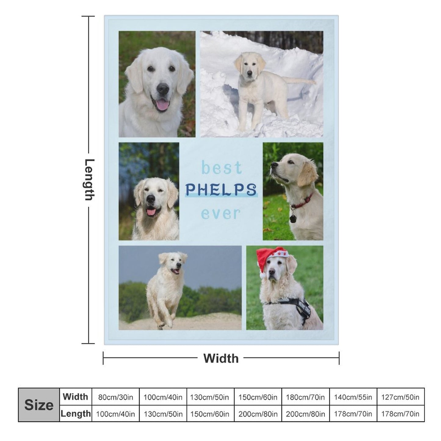 Custom Pet Photos Best Ever Fleece Blanket