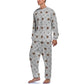 Custom Pet Face and Circle Name Men's Long Pajama Set