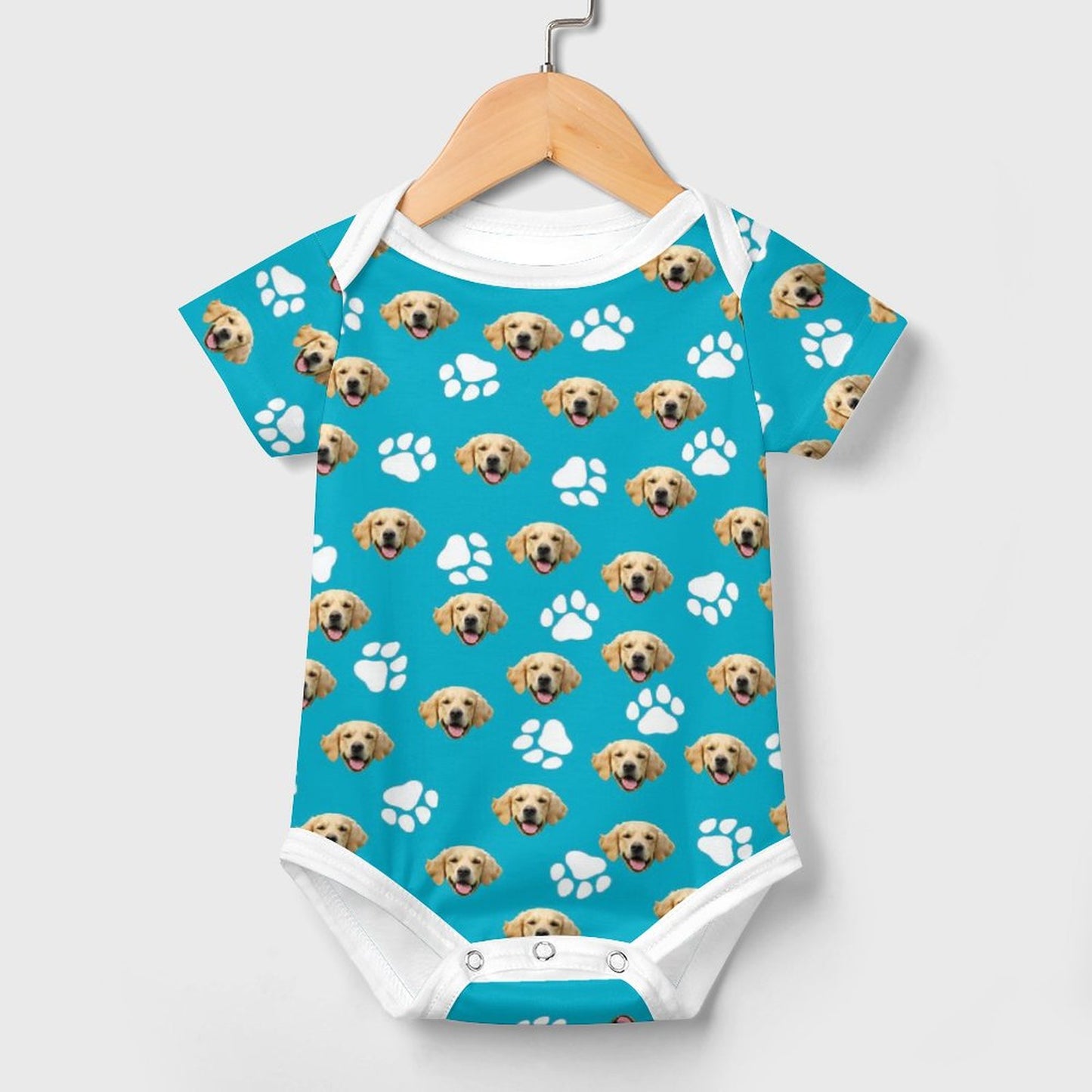 Custom Pet Face Baby Climbing Suit